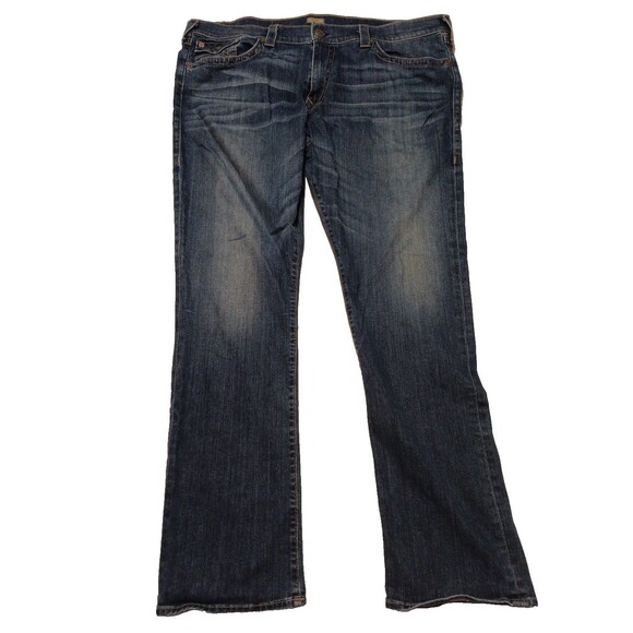 True Religion Jeans Mens 44 (44x33) Flap Pocket Ricky Super T  Relaxed Straight - Picture 1 of 10